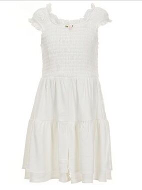 Moa Moa Girls Cap-Sleeve Mini-Ruffle Romper